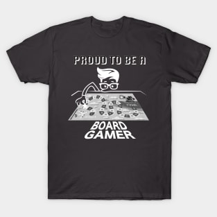 Proud to be a Board Gamer (White) T-Shirt